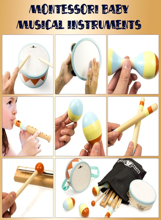 MINIARTIS Toddler Musical Instruments - Montessori Wooden Musical Toys for Toddlers 1-3 | Modern Boho Baby Drum Set with Neutral Colors Percussion Instruments | Kids Preschool Educational - Image 5